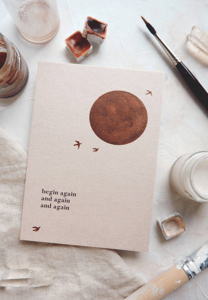 BEGIN AGAIN - POSTCARD -
