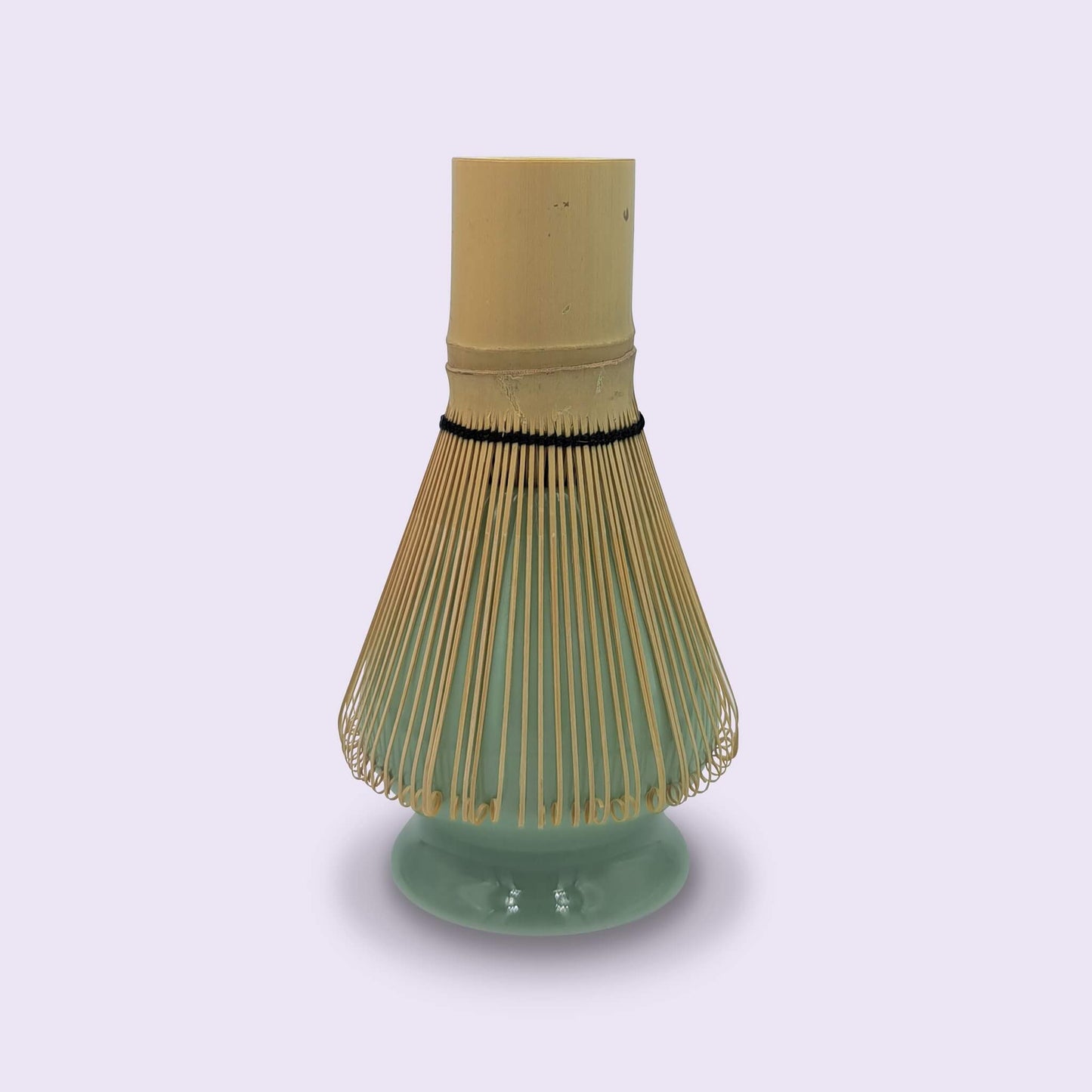 Matcha whisk holder Kusenaoshi green ceramic