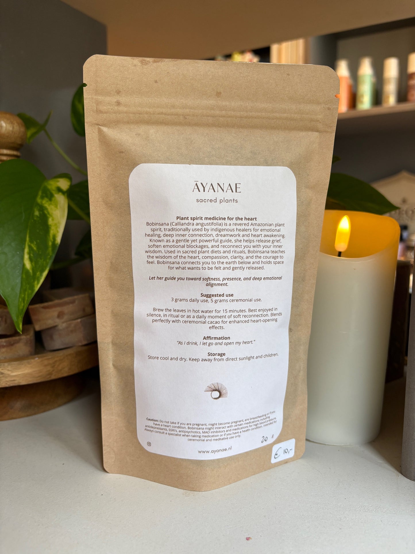 100% PURE BOBINSANA AYANAE SACRED PLANTS ECUADOR 20G