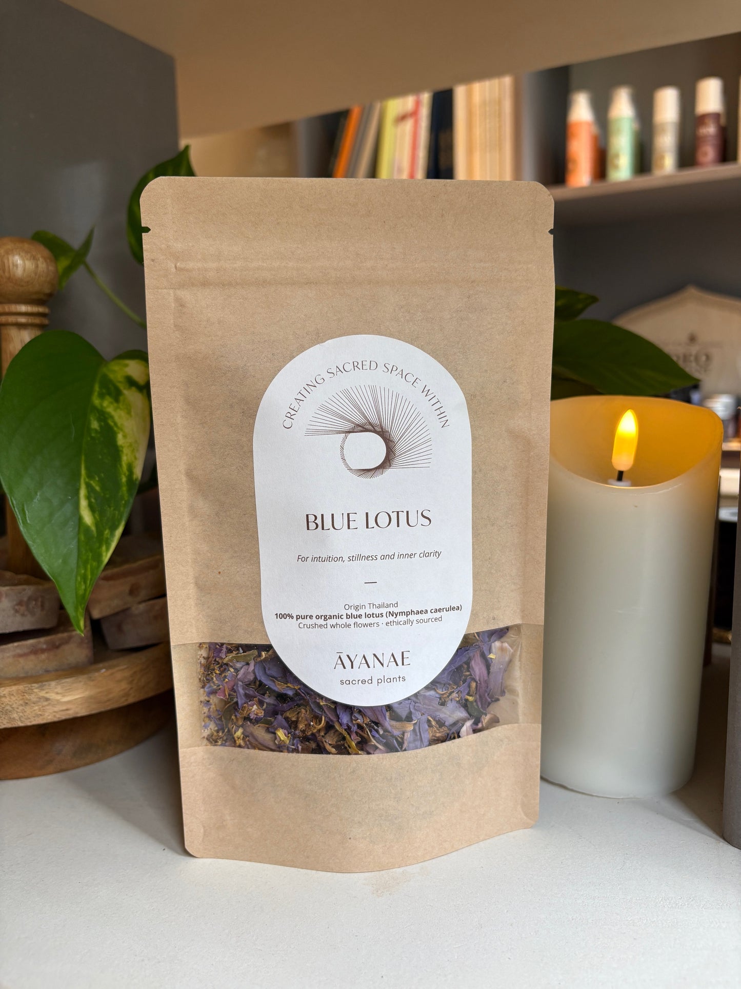 100% PURE ORGANIC BLUE LOTUS AYANAE SACRED PLANTS ECUADOR 20G